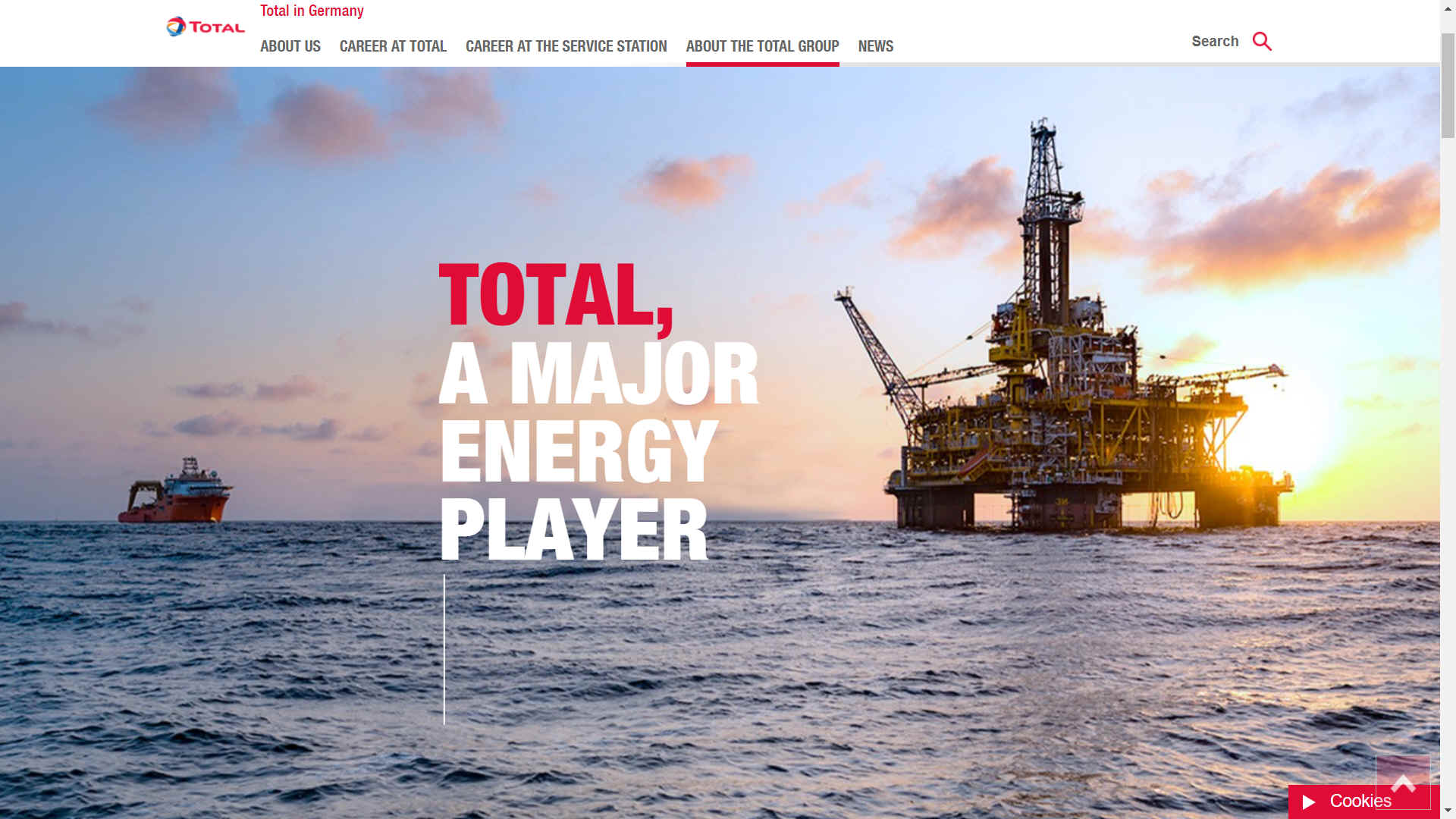 Oil rig at sea, exploration drilling